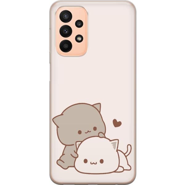 Kompatibelt Mobilskal till Samsung Galaxy A23 Kawaii Söta katter