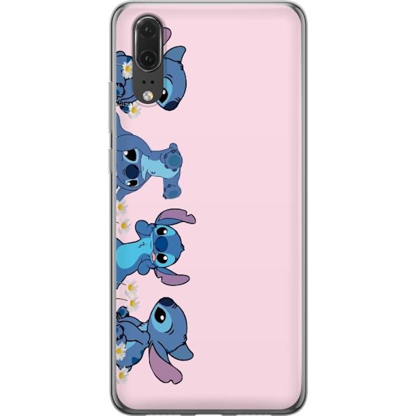 Huawei P20 Genomskinligt Skal Stitch Skratt & Bus – Perfekt för Mobilskal eller Poster