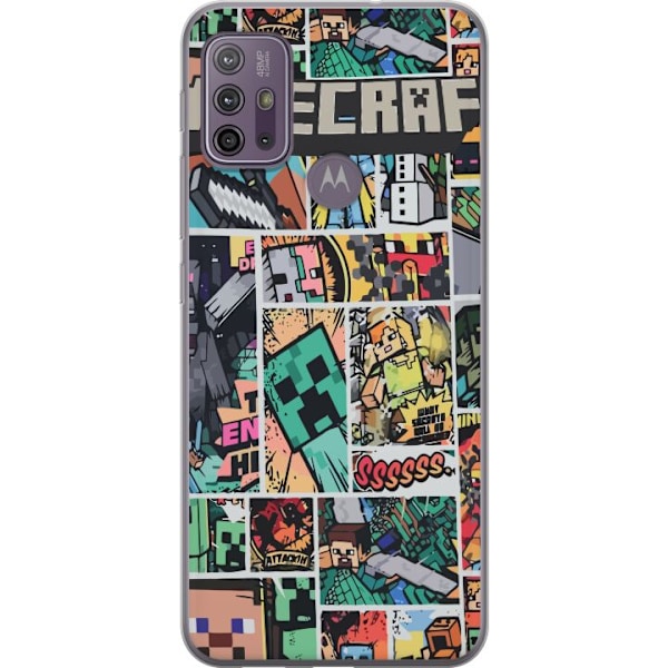 Motorola Moto G10 Gennemsigtig cover Minecraft Kunst