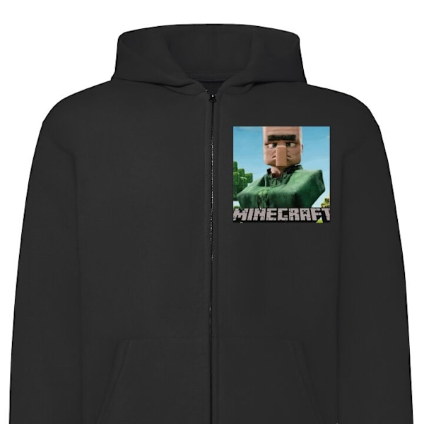 Zip-Hoodie | Huvtröja med Dragkedja för Vuxna A Minecraft Mo svart M