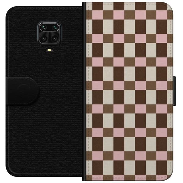 Kompatibelt Plånboksfodral till Xiaomi Redmi Note 9 Pro Neapolitan Check flerfärgad
