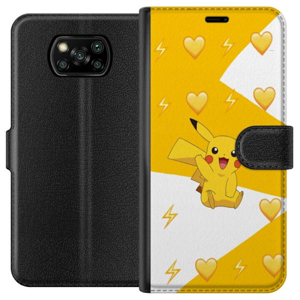 Xiaomi Poco X3 NFC Plånboksfodral Pikachu Pokémon Gaming Figur Spelmotiv Populär Ikon Tecknad Serie Pokémon GO Barnklassiker