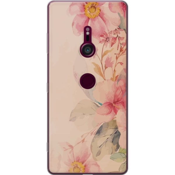 Sony Xperia XZ3 Gennemsigtig cover Farverige Blomster