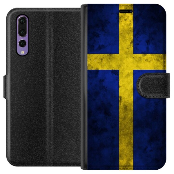 Huawei P20 Pro Lommeboketui Sverige Flag
