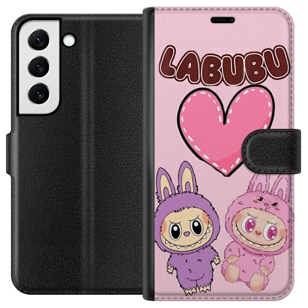 Samsung Galaxy S22+ 5G Tegnebogsetui Labubu Pink Monster