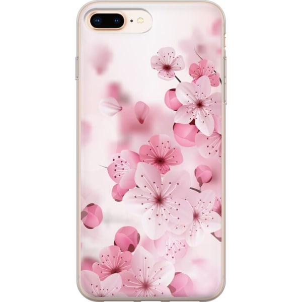 Apple iPhone 7 Plus Cover / Mobilcover - Kirsebærblomst