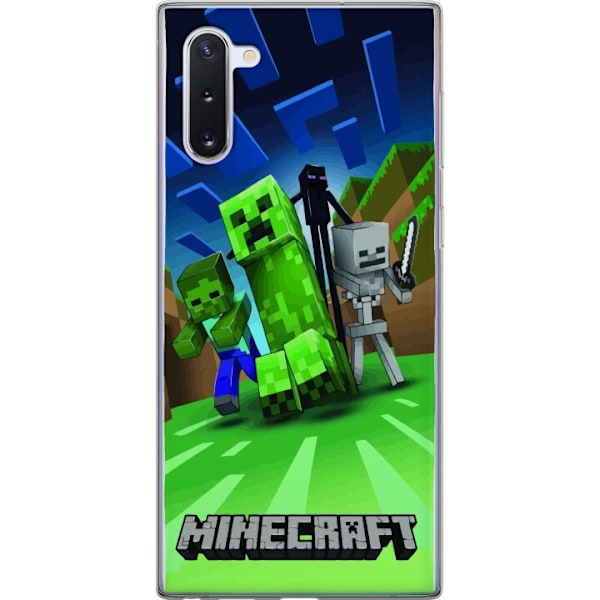 Samsung Galaxy Note10 Genomskinligt Skal Minecraft Creeper mobilskal i klassisk grön pixelstil