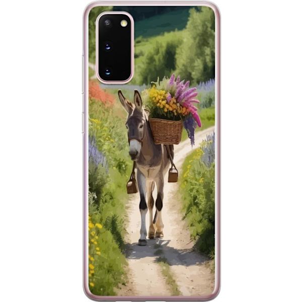 Samsung Galaxy S20 Genomskinligt Skal Åsna Djurmotiv Rolig Design Naturmotiv Populär Dekor Humor Grafiskt Djurtema Exotiskt
