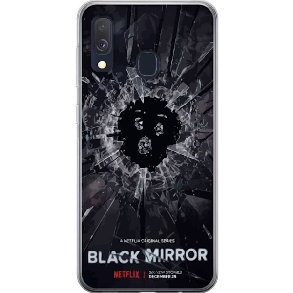 Samsung Galaxy A40 Läpinäkyvä kuori Black Mirror Sci-Fi Net