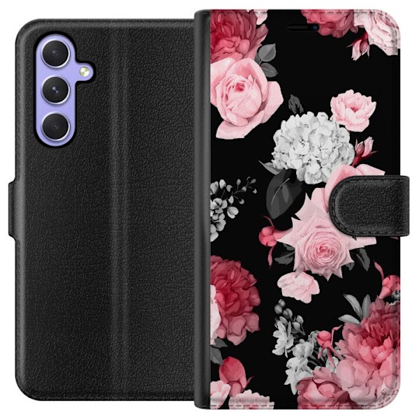Samsung Galaxy A54 Tegnebogsetui Floral Blomst