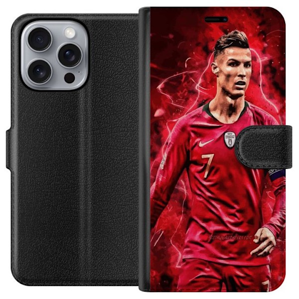 Apple iPhone 16 Pro Max Tegnebogsetui Ronaldo Færdigheder - CR7 Design for Ægte Fans