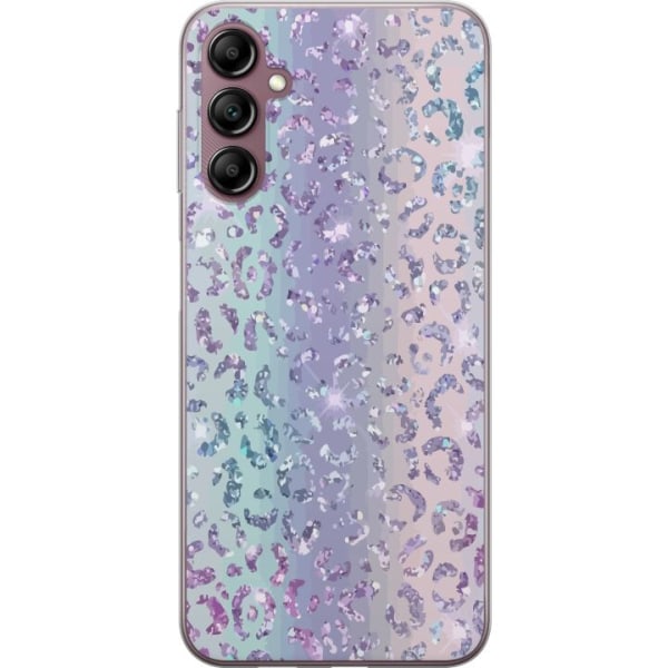 Samsung Galaxy A14 5G Gennemsigtig cover Glitter Leopard