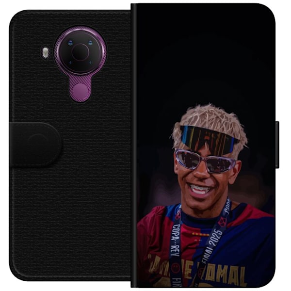Nokia 5.4 Lompakkokotelo  Lamine Yamal matkapuhelinkotelo tyylikkäässä urheilumuotoilussa