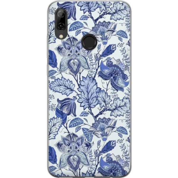 Huawei P smart 2019 Gennemsigtig cover Blomster Blå...
