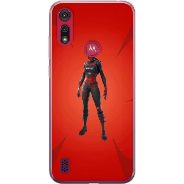 Motorola Moto E6s (2020) Gennemsigtig cover Fortnite - Rød Ri