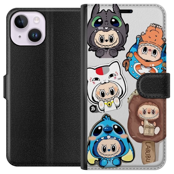Apple iPhone 14 Lompakkokotelo Labubu hahmokokoelma - Pop Mart