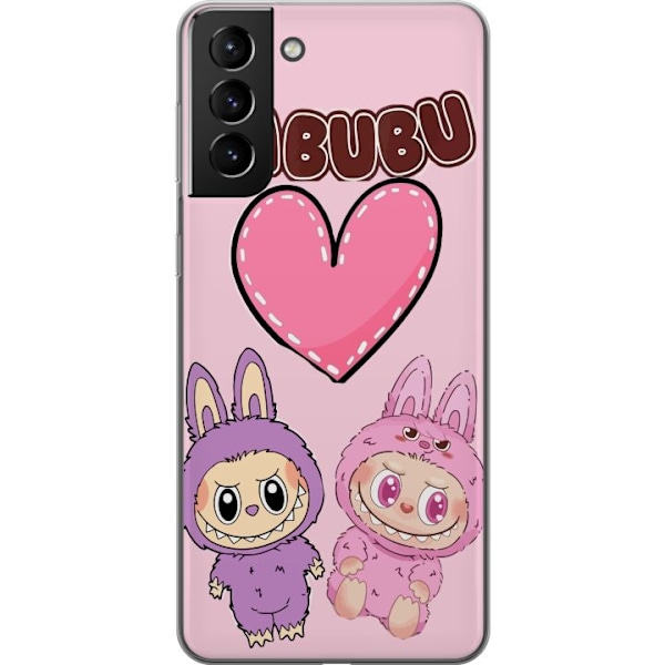 Samsung Galaxy S21+ 5G Genomskinligt Skal Labubu Pink Monster