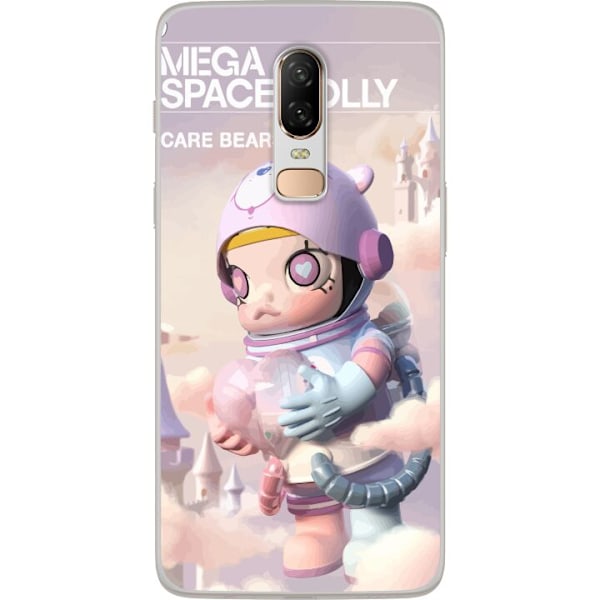 OnePlus 6 Genomskinligt Skal Mega Space Molly Care Bears Series - Share Bear Edition