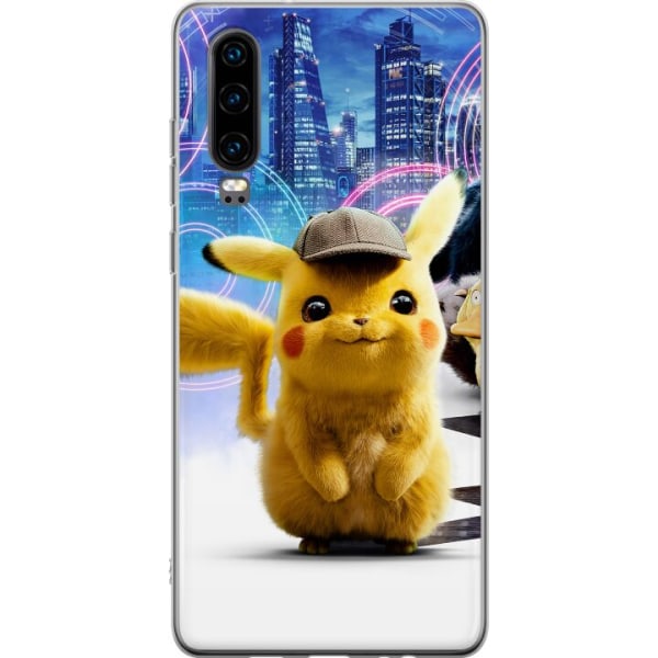Huawei P30 Cover / Mobilcover - Detektiv Pikachu