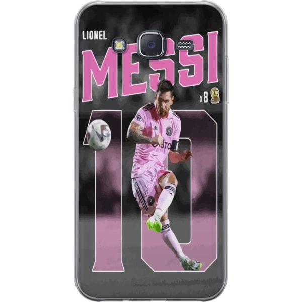 Samsung Galaxy J5 Genomskinligt Skal Lionel Messi - Rosa