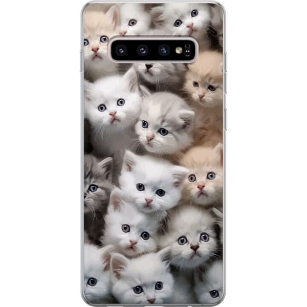 Kompatibelt Mobilskal till Samsung Galaxy S10+ Katter