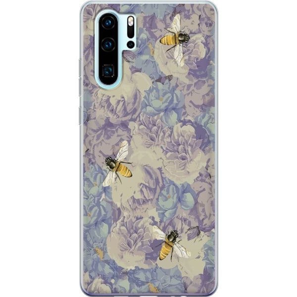 Huawei P30 Pro Genomskinligt Skal Bin Blommor