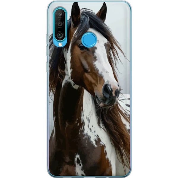 Huawei P30 lite Läpinäkyvä kuori Hevonen Eläimet Aihe Graafinen Suunnittelu Luonto Vahva Aihe Suosittu Taide Eläinten Teema Ratsastus