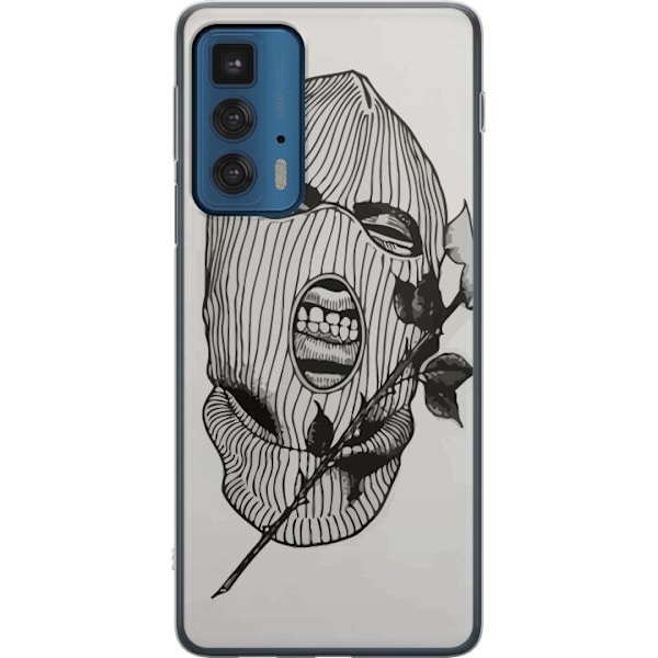 Motorola Edge 20 Pro Läpinäkyvä kuori Hiihtomaski Ros Katutyö Muotoilu Graafinen Kuvio Jännitys Kaupunkityyli Katutaidetta Naamiaiset Symboli