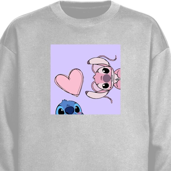 Sweatshirt for Voksen | Klassisk Collegegenser stitch vs stich grå S