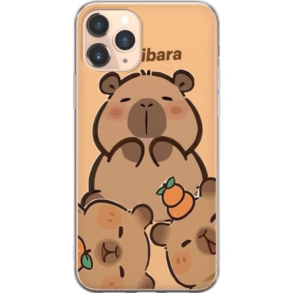 Kompatibelt Mobildeksel til Apple iPhone 11 Pro Capybara søt figur søt trendy samler