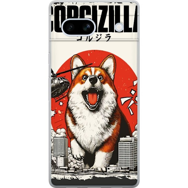 Google Pixel 7a Läpinäkyvä kuori Corgizilla