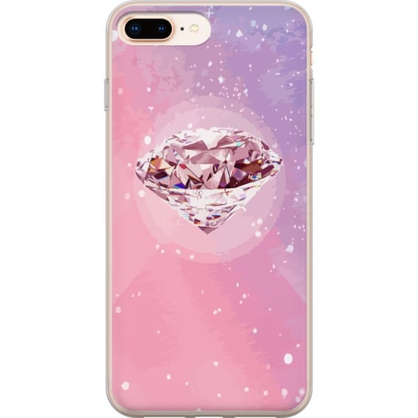 Apple iPhone 8 Plus Gjennomsiktig deksel Glitter Diamant