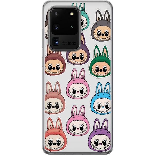 Samsung Galaxy S20 Ultra Genomskinligt Skal Labubu Macaron Mon