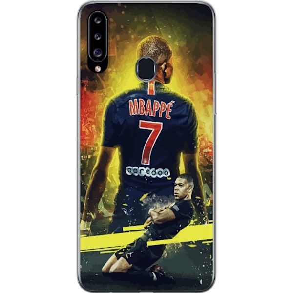 Samsung Galaxy A20s Genomskinligt Skal Kylian Mbappé