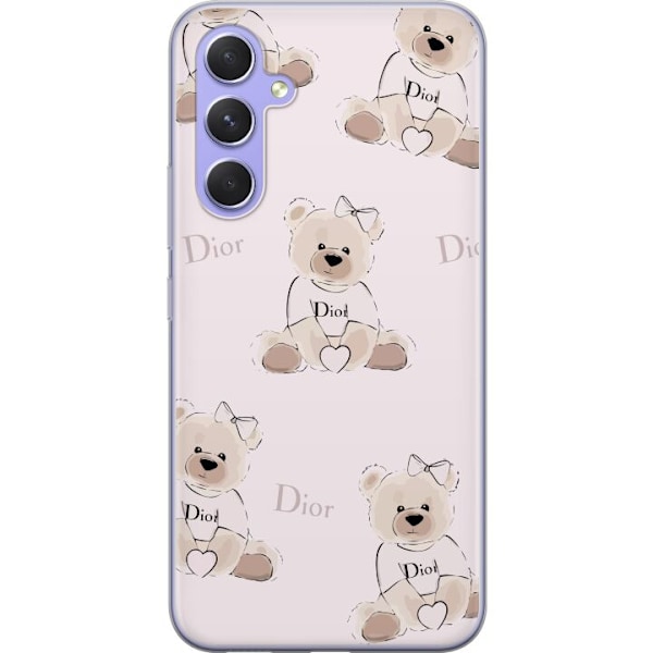 Samsung Galaxy A54 Genomskinligt Skal Teddy Dior Vibes – lyx