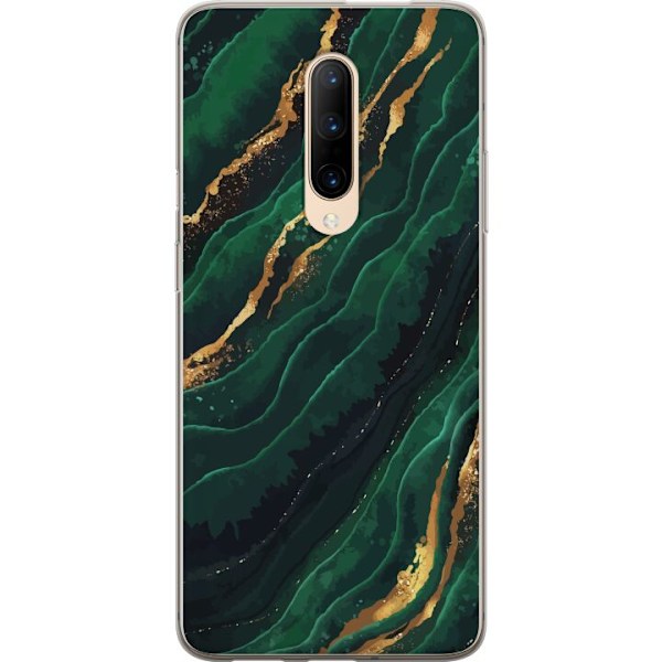 OnePlus 7 Pro Gennemsigtig cover Marmor Guld Grøn