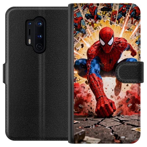 Kompatibel Tegnebogsetui til OnePlus 8 Pro Spider Man action