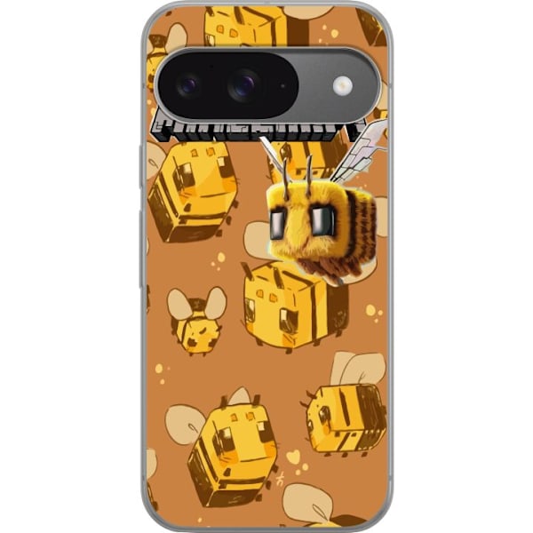 Google Pixel 9 Pro Genomskinligt Skal Minecraft Bi