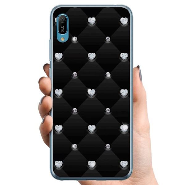 Huawei Y6 Pro (2019) TPU Matkapuhelimen kuori Timantti Sydän