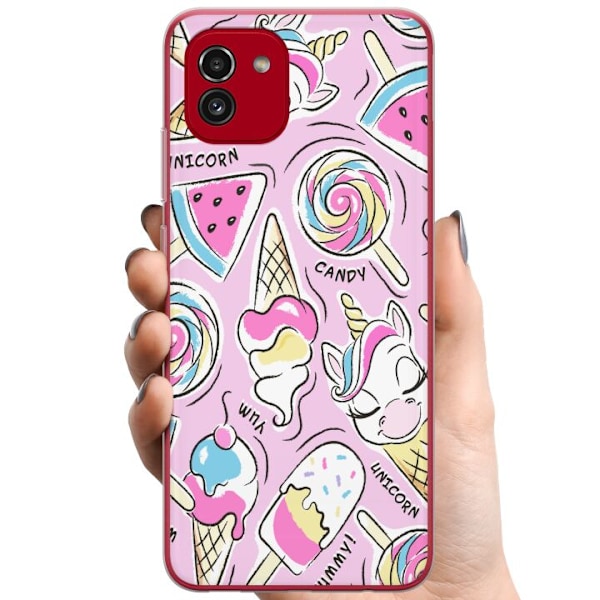 Samsung Galaxy A03 TPU Mobildeksel Unicorn Godteri