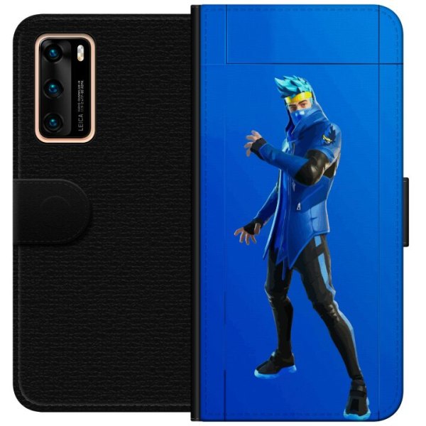Huawei P40 Plånboksfodral Fortnite - Ninja Blue