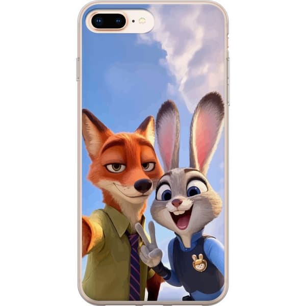 Kompatibel Mobilcover til Apple iPhone 8 Plus Zootopia Nick og Judy bedste venner