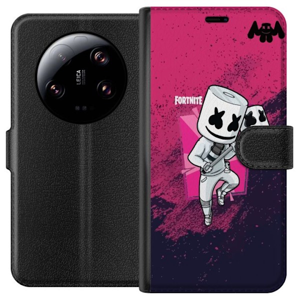 Xiaomi 13 Ultra Plånboksfodral Marshmello Fortnite Skin Emote Gaming DJ Karaktär Populärt Motiv Barn Ungdom Trend