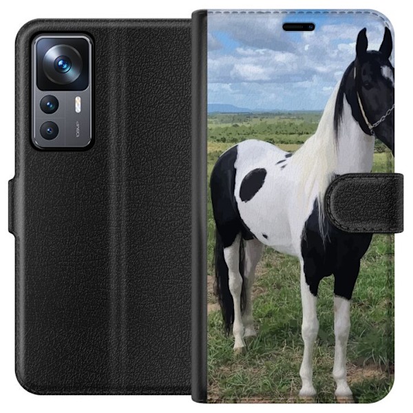 Xiaomi 12T Pro Plånboksfodral Hästmagi – stiliserad häst i lugn färgskala