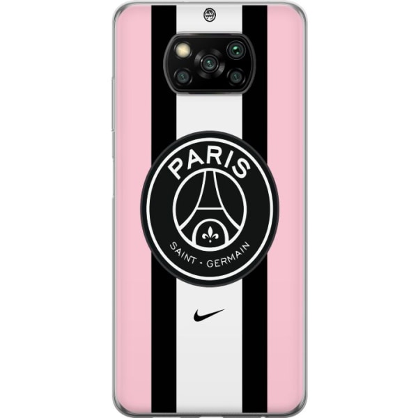 Xiaomi Poco X3 NFC Läpinäkyvä kuori Paris Saint-Germain F.C