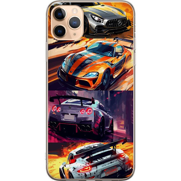 Apple iPhone 11 Pro Max Läpinäkyvä kuori Ralli kuume - vauh
