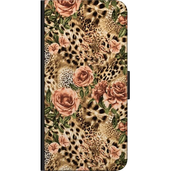Kompatibelt Plånboksfodral till Huawei nova 8 Pro Bruna leopardrosor brun