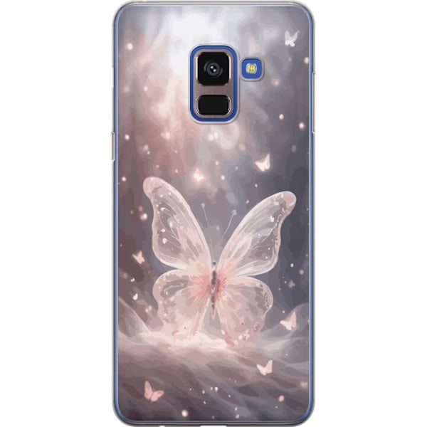 Samsung Galaxy A8 (2018) Gennemsigtig cover Sommerfugl