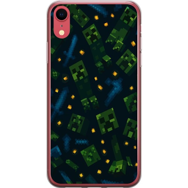 Apple iPhone XR Genomskinligt Skal Minecraft Dungeons Mob