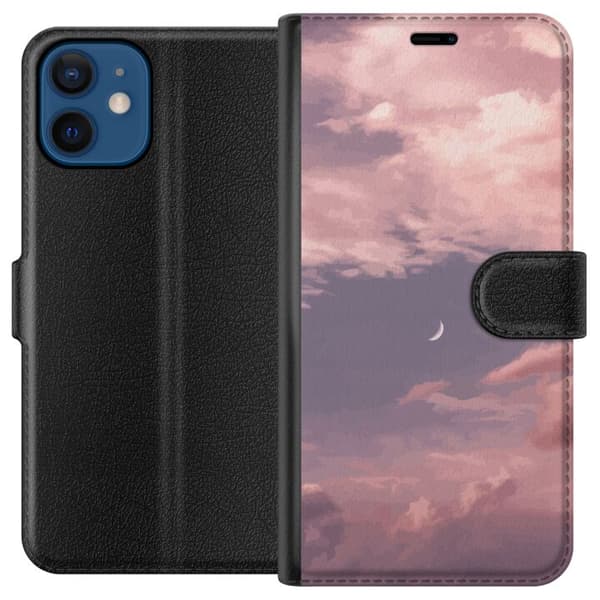 Kompatibelt Plånboksfodral till Apple iPhone 12 mini Rosa himmel